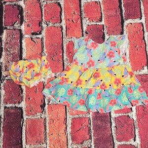 Baby Starters Colorful Floral Dress Set